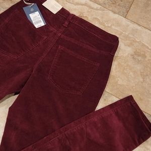 NWT Burgundy Universal Thread Corduroy Skinny Jeans